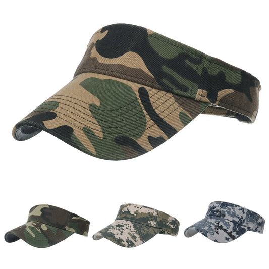 Camouflage Breathable Sun Hats Women Adjustable Visor UV Protection Tennis Running Sunscreen Hat