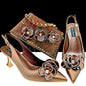 Italian Shoes And Bag Sets With Stones HQS1-28