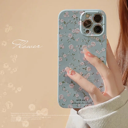 Korean Retro Flowers Phone Case