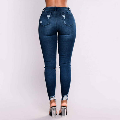 Women's Skinny Ripped Jeans - Slim Denim Pants Women's Jeans