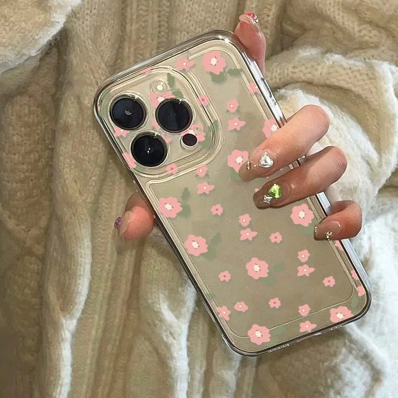 Flower Clear Shockproof Cover Soft Funda Phone Case