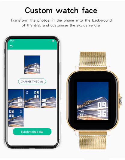 2025 Smartwatch Android Phone 1.44''Inch HD Screen Bluetooth Call Blood Oxygen/Pressure Monitoring Smart Watch Women Men Gift
