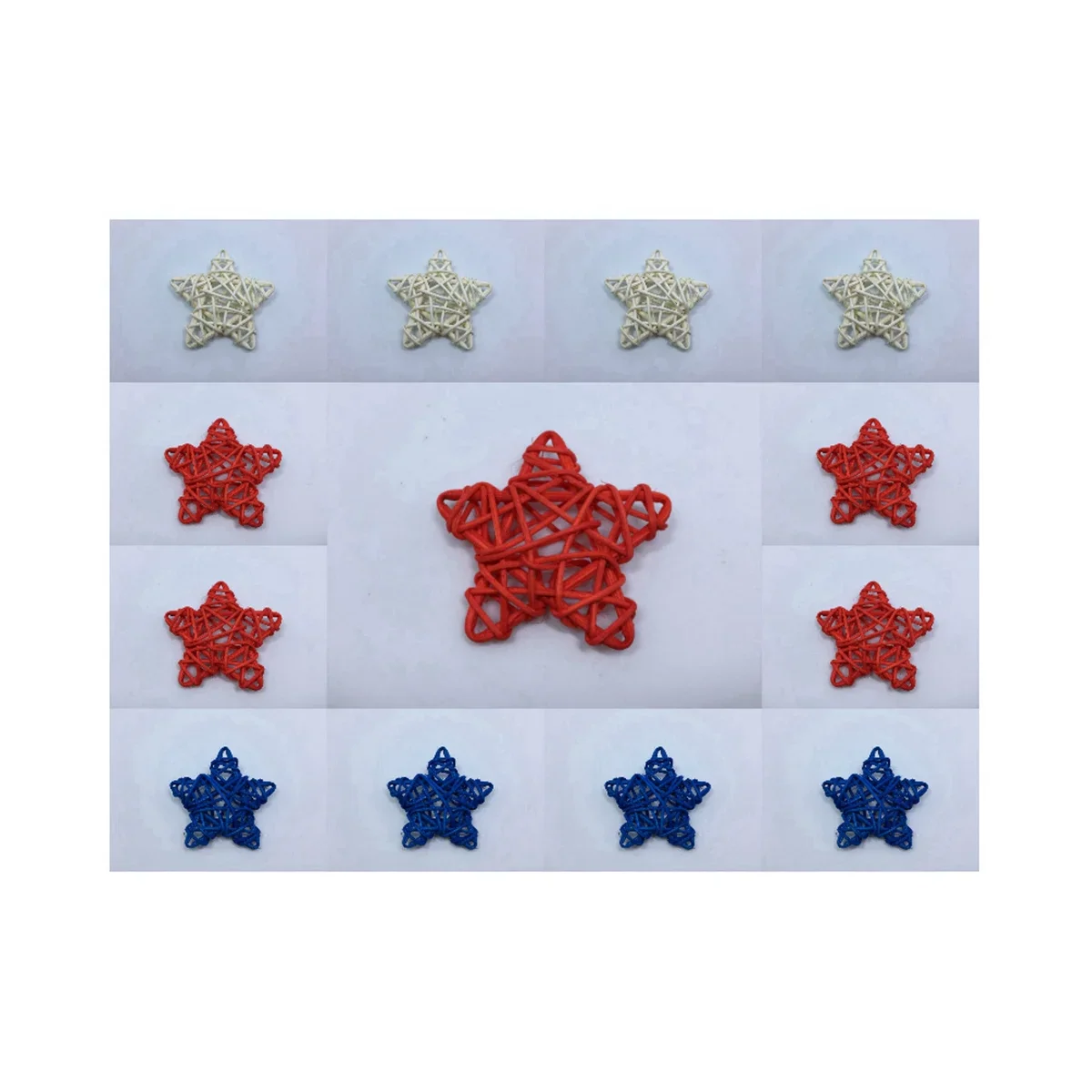 Rattan Ornament Star Rattan Ball Ornament Natural Wicker Rattan Independence Day Home Decor Vase Filler,