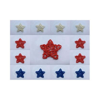 Rattan Ornament Star Rattan Ball Ornament Natural Wicker Rattan Independence Day Home Decor Vase Filler,