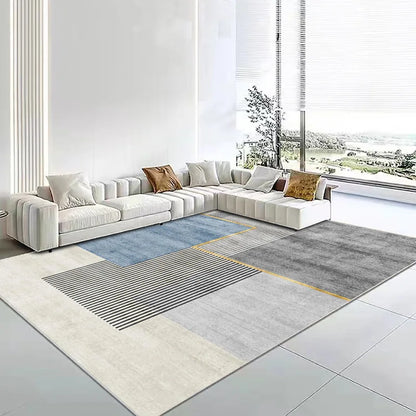 Modern Minimalist Geometric Patterned Living Room Bedroom Rugs Soft Texture Anti-Slip Stylish Home Floor Decor