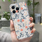 Flower Shockproof Soft Clear Cover For Girl Phone Case