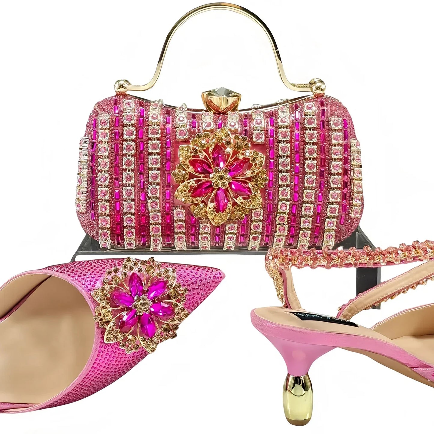 Lastest Italian Ladies Shoes with Matching Bag Set HKK1-6