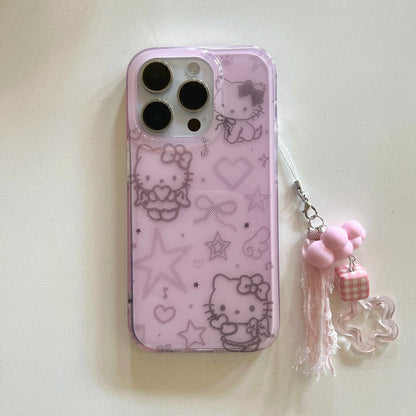 Hello Kitty With Luxury Imitation Diamonds Phone Case