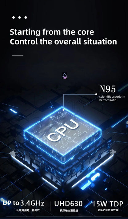 10.5" Handheld Gaming PC - Intel N95, 16GB RAM, Detachable Gamepad