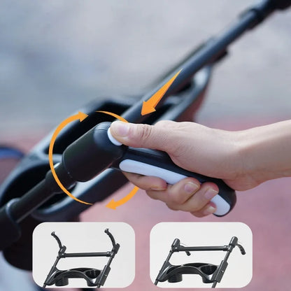 Foldable Pet Stroller for Small Dogs - Lightweight Travel Carrier with Dining Tray