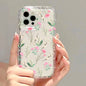 Flower Shockproof Soft Clear Cover Funda Phone Case