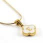 Lucky Clover Stainless Steel Pendant Necklace