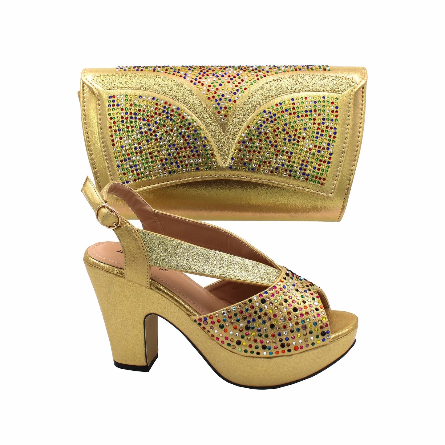 New Design African Women Shoes and Bag Set