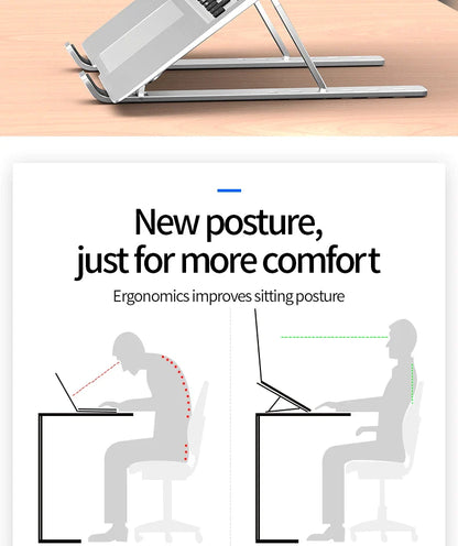 Portable Laptop Stand Notebook Stands Adjustable Ergonomic Laptop Support Base Holder for Macbook Computer Accessories Bracket