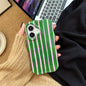 Fashion 2 in 1 Glossy Stripes Phone Case