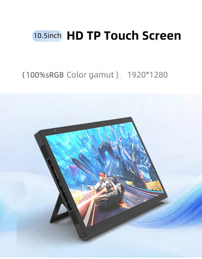 10.5" Handheld Gaming PC - Intel N95, 16GB RAM, Detachable Gamepad