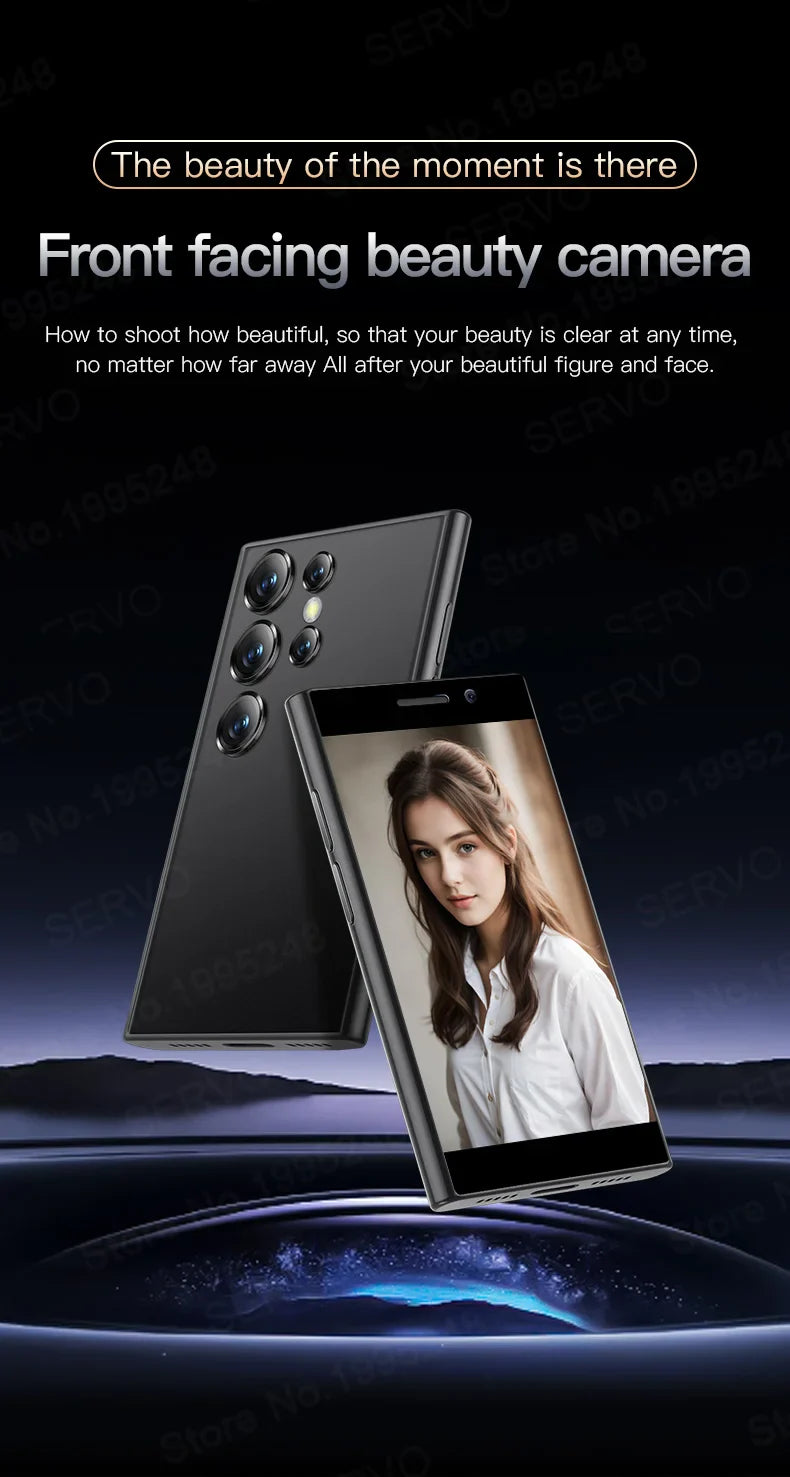 SERVO S24 Mini Pocket Smartphone 2GB 16GB 4G Netcom Android Native System MT6737 WIFI Hotspot Small Palm Smart Phones New Update