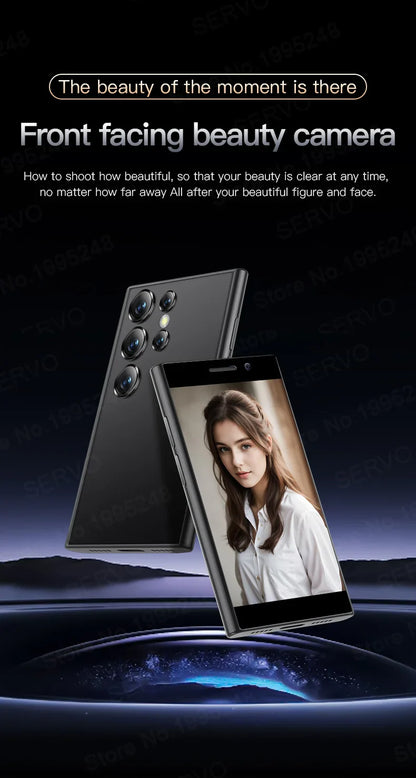 SERVO S24 Mini Pocket Smartphone 2GB 16GB 4G Netcom Android Native System MT6737 WIFI Hotspot Small Palm Smart Phones New Update