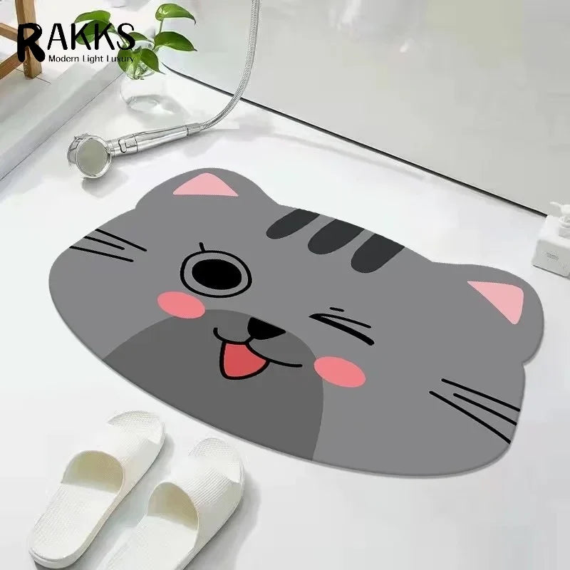 RAKKS Home Carpet Rug Simple Diatomite Shower Mat Quick Dry Bathroom Floor Mats Set Anti Slip Rugs Eco Home Essentials