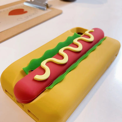 Cartoon Cute 3D Hot Dog Phone Case