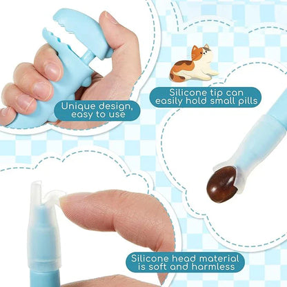 Pet Medication Feeder Cats and Dogs Pet Pill Dispenser Silicone Syringe with Soft Tip Medicinal Pusher for Small Animals
