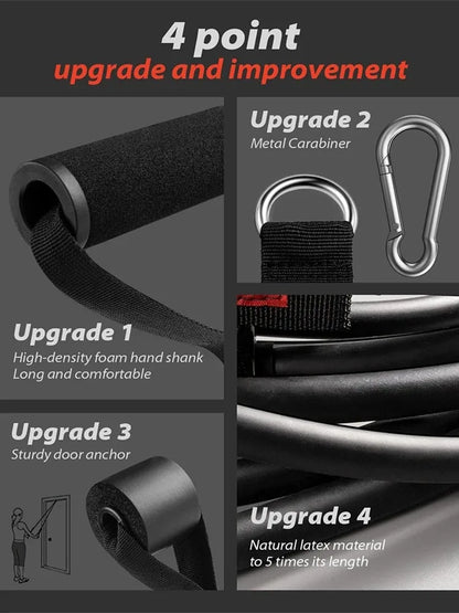 Wrapped Resistance Band Elastic Band Strength Training Rod Set Resistance Fitness Equipment Sports Belt Sports Equipment