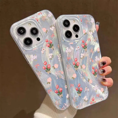 Fashionable Little Flowers Pattern Phone Case