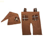 090B Baby Hat Overalls Outfit Newborns Photo Clothes Fashion Photography Props for Infant Photo Costume Clothing