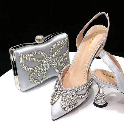 Woman Shoes And Matching Bag Set