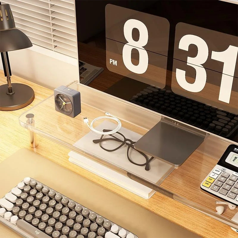 Transparent Acrylic Desktop Organizer Desktop Items Shelf Computer Monitor Heightening Shelf To Protect The Cervical Spine