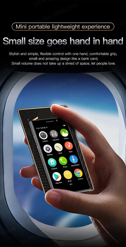 SERVO S24 Mini Pocket Smartphone 2GB 16GB 4G Netcom Android Native System MT6737 WIFI Hotspot Small Palm Smart Phones New Update