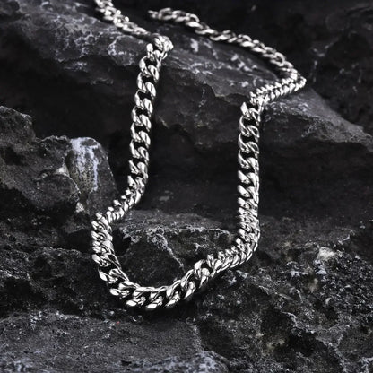VNOX Cuban Chain Necklace - Stainless Steel 5/6/8mm - Unisex Waterproo