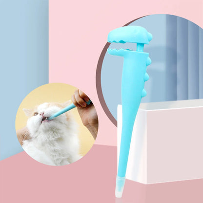 Pet Medication Feeder Cats and Dogs Pet Pill Dispenser Silicone Syringe with Soft Tip Medicinal Pusher for Small Animals