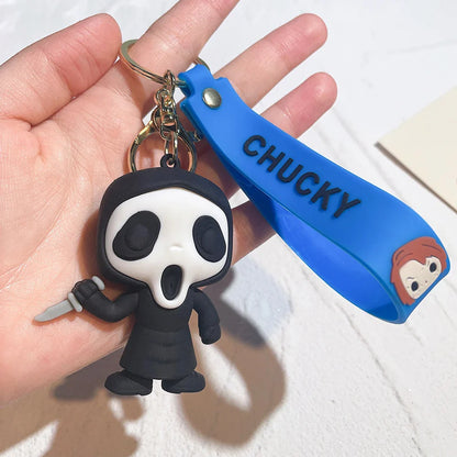 Horror Movie a Nightmare on Elm Street Keychain Cosplay Horror Halloween Party Accessories Gifts Cartoon Pendant Keyrings