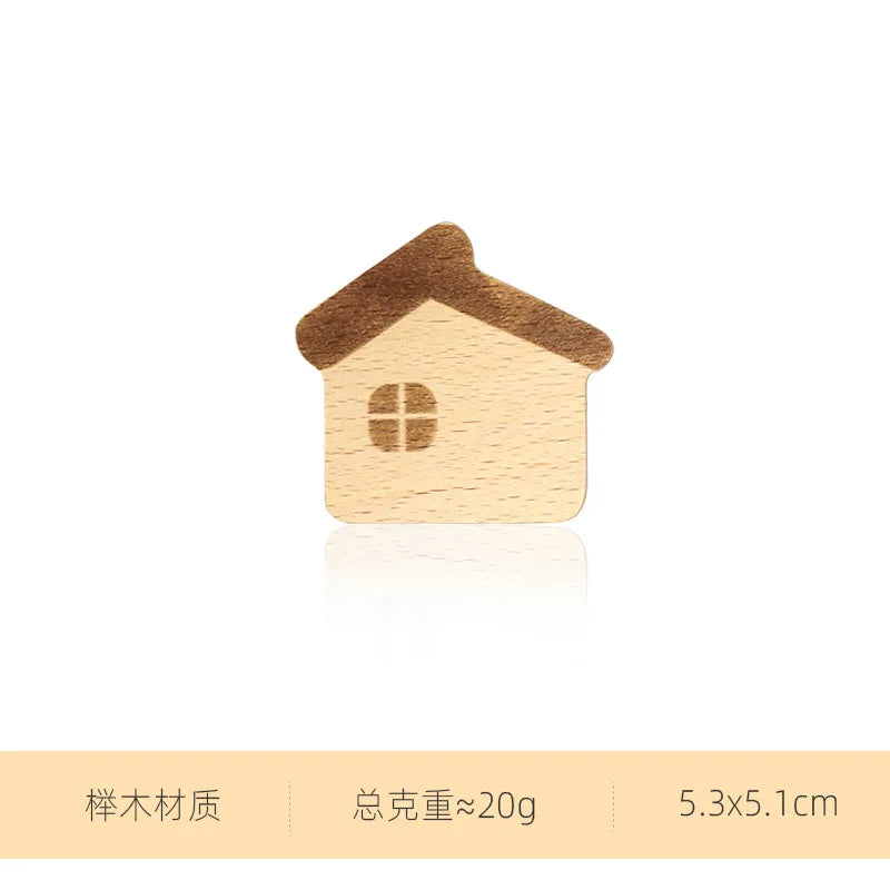 1Pc Star Moon Wooden Hook Multi-Purpose Key Holder Coat Storage Rack Wall Self Adhesive Hook Children Room Decoration Gadgets