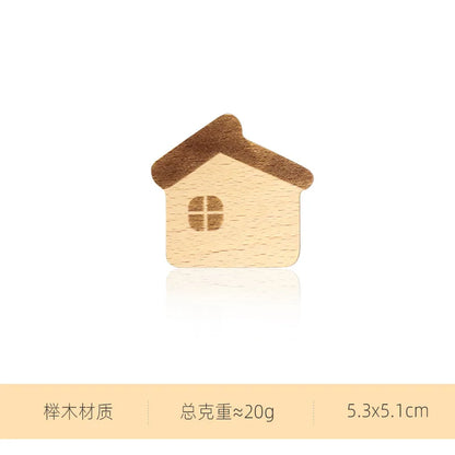 1Pc Star Moon Wooden Hook Multi-Purpose Key Holder Coat Storage Rack Wall Self Adhesive Hook Children Room Decoration Gadgets