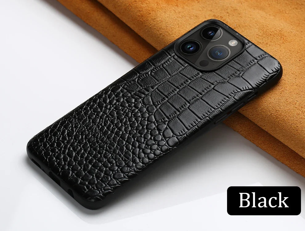 Genuine Leather iPhone Case for Apple iPhone 14 13 12 11 Pro Max Mini X XR XS 6S 7 8 SE 2020 Back Cover