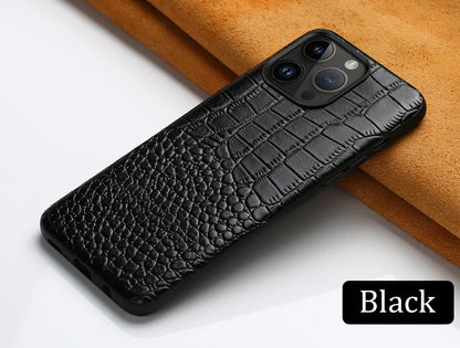 Genuine Leather iPhone Case for Apple iPhone 14 13 12 11 Pro Max Mini X XR XS 6S 7 8 SE 2020 Back Cover