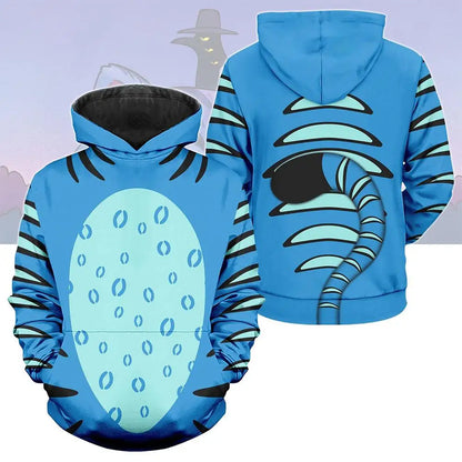 Hot Selling Kpop Demon Hunter Print Hoodie Autumn And Winter Trend Casual Pullover Men's Halloween Role Play Costume Gift