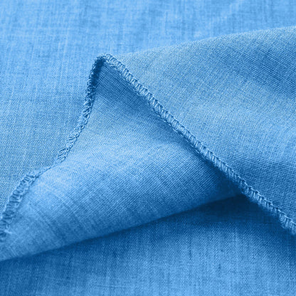 Vintage Cotton Linen Blouse Loose Blouses Summer Shirts Casual Long Sleeve Round Neck Solid Shirt