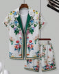 Hawaiian resort wear men beach shorts set