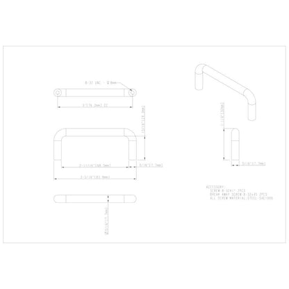 3" Center-to-Center Satin Nickel Torino Cabinet Wire Pull