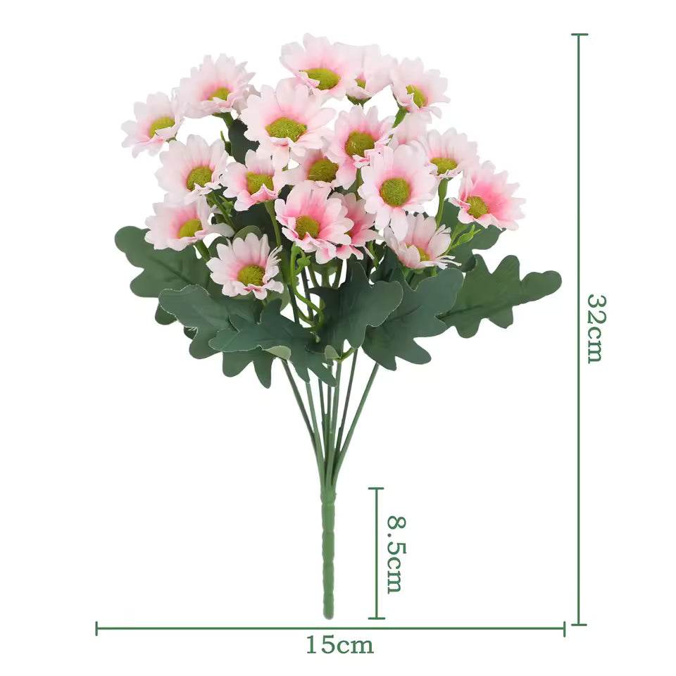 SunsetBloom Everlasting Outdoor Mums – Lifelike Artificial Flowers for Garden & Patio Decor