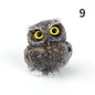 1PCS Crystal Stone Owl Animal Crafts Hand Made Small Figurines DIY Resin Table Decor Home Decor Girls Gifts