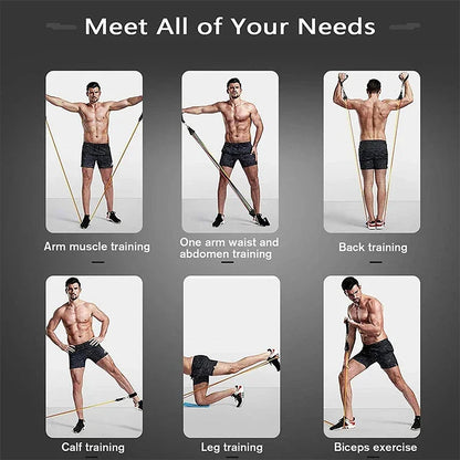 Wrapped Resistance Band Elastic Band Strength Training Rod Set Resistance Fitness Equipment Sports Belt Sports Equipment