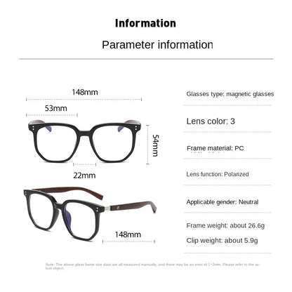 Magnetic Set High Appearance Level Nearsightedness Glasses Polarizing Sunglasses A Variety Of Clip-On Driving Sunglasses