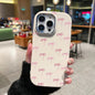 Cute Pink Bow Metal Lens Shockproof Bowknot Silicone Soft Back Cover Phone Case