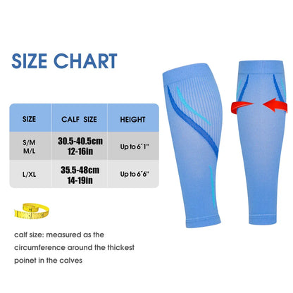 1Pair Calf Compression Sleeve Men & Women -20-30mmHg Shin Splint Compression Sleeve Recover Varicose Veins,Torn Calf,Pain Relief