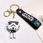 Disney Movie Star Wars Keychain Darth Vader Imperial Stormtrooper Yoda Baby Doll Keyrings Key Holder for Boys Gifts