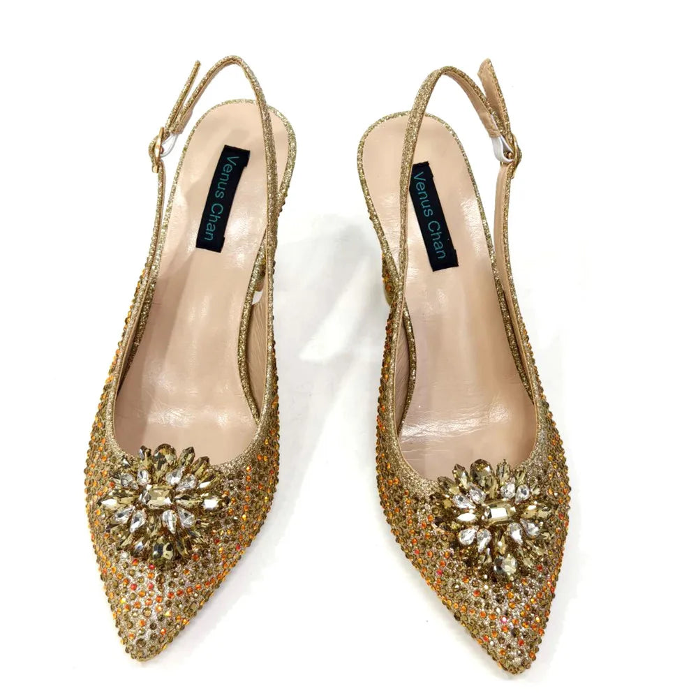 Italian Shoes and Bags Matching Set Decorated